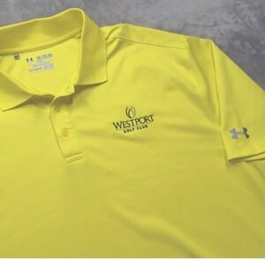 Westport Golf Club Polo Shirt 2XL Yellow Golf Denver, NC Under‎ Armour